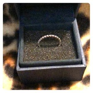 14k White Gold Rope/Cable Wedding Band